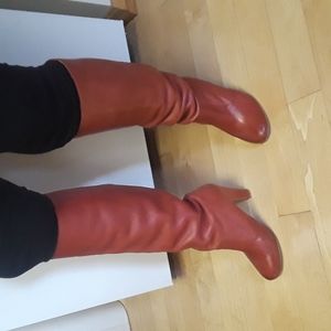 These are great red leather boot from Aldo